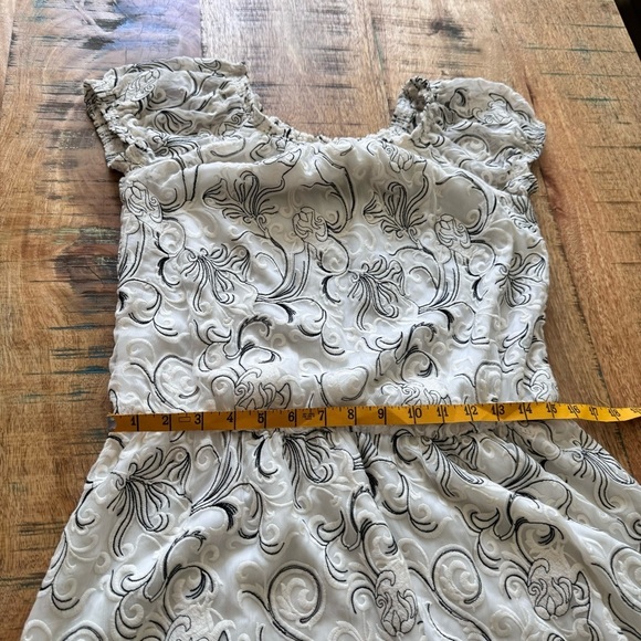 Alice + Olivia Janelle Embroidered Silk Mini Cram Black Dress Size 6 - Picture 12 of 16